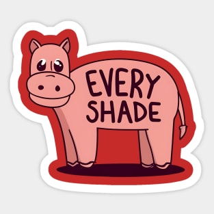 Moo in Every Shade Sticker